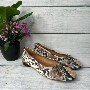 MADEWELL The Adelle Ballet Flat Multi Snake Embossed Leather Size 8
